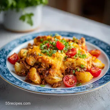 Taco Casserole with Potatoes: 50 Minute Crispy Roasted Recipe