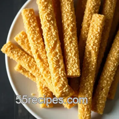 Crispy Sesame Seed Sticks: My Family's Favorite Snack Recipe Recipe Card