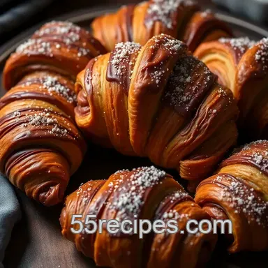 Decadent Nutella Croissants: A Chocolate Hazelnut Delight Recipe Card