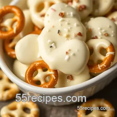 Easy Decadent White Chocolate Covered Pretzels: A Sweet Treat for Everyone Recipe Card