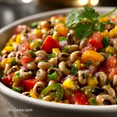 Black Eyed Pea Salad: The Best Easy, Zesty Texas Caviar Recipe Recipe Card