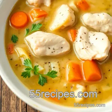Easy Chicken Soup with Creamy Coconut Flavor: A Comforting Family Favorite Recipe Card