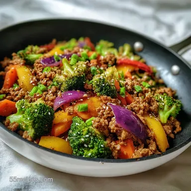 Easy Dish with Ground Turkey in 25 Minutes: Baked Recipe Card