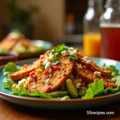 Fiesta Chicken Taco Salad A Flavor Explosion Recipe Card