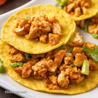 Fiesta Chicken Tostadas My Crispy Mexican Munch Recipe Card