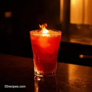 Flaming Dr Pepper Mocktail Skip the Fire Keep the Flavour Recipe Card