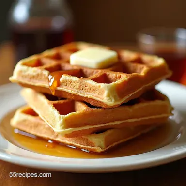 Best Homemade Belgian Waffles Recipe Fluffy Crispy Recipe Card