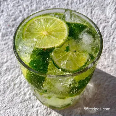 Fresh Lime Green Tea Cocktail in 13 Min Recipe Card