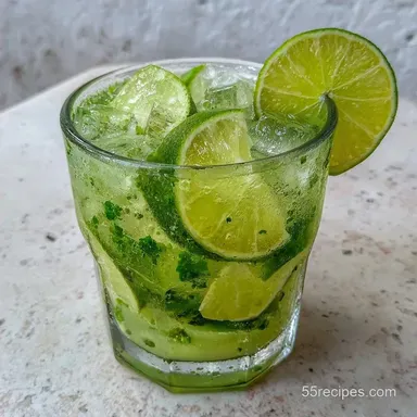 Fresh Lime Green Tea Cocktail in 13 Min