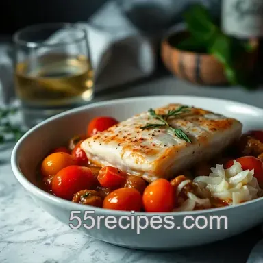Easy & Delicious Tomato & White Wine Poached Cod: A Mediterranean Delight