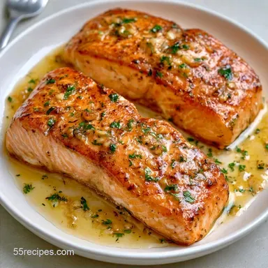 Garlic Butter Frozen Salmon Baked