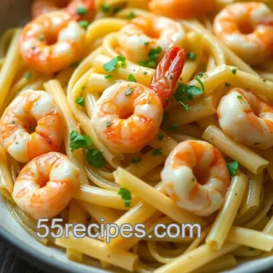 Garlicky Penne Shrimp Pasta: A Taste of the Mediterranean presentation