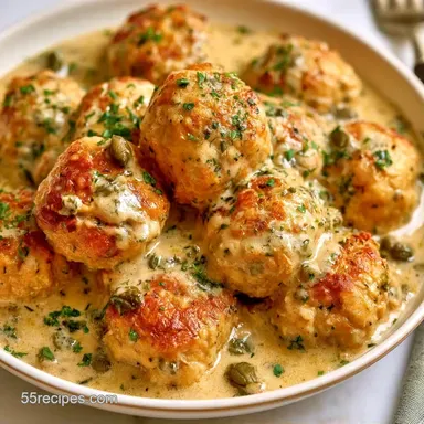 German Meatballs with Caper Sauce Recipe Card