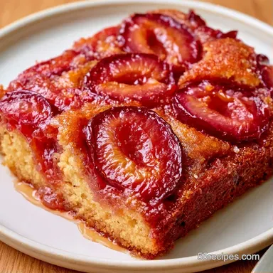 German Plum Sheet Cake with Greek Yogurt Recipe Card