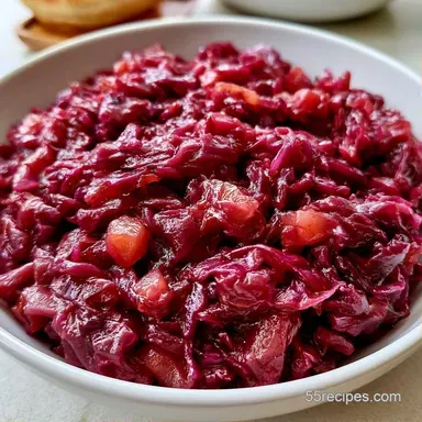 German Red Cabbage Recipe with Apples Recipe Card