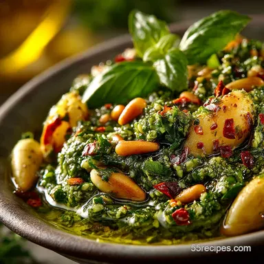 SunKissed Lemon Basil Pesto with Perfectly Toasted Pine Nuts