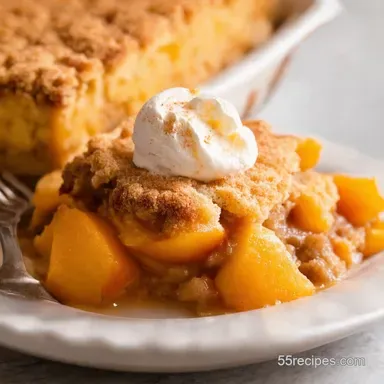 Grandmas Best Peach Cobbler Recipe Southern Comfort Recipe Card