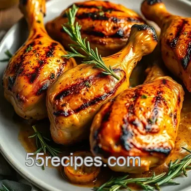 My Grandmother's Easy Grilled Chicken Drumsticks with Rosemary Recipe Card