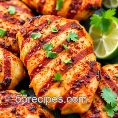 Spicy Grilled Chicken Tacos with Zesty Avocado Salsa presentation