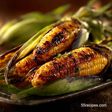 Grilled Corn in Husk The Secret to Tender Sweet Corn on the Grill Recipe Card