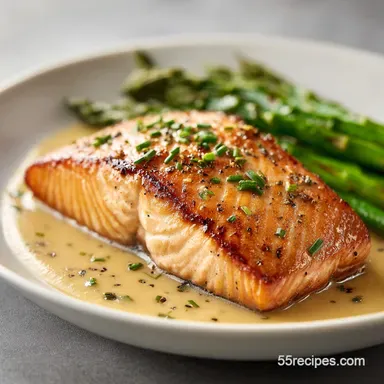 Pav Saumon Grill Sauce Chalotes: Pan-Seared Salmon in 22 Minutes Recipe Card