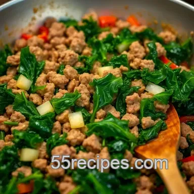 Easy One-Pan Ground Beef and Kale Recipe: A Family Favorite Recipe Card