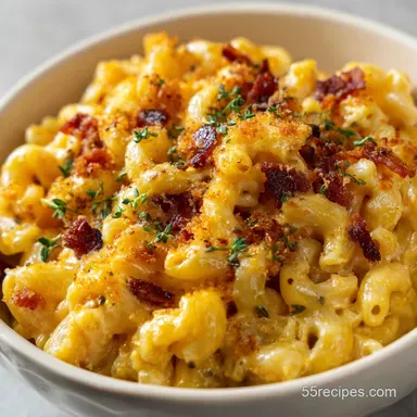 healthy mac and cheese recipe with cottage cheese in 25 Minutes Recipe Card