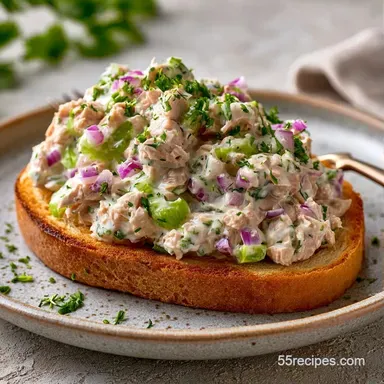 Tuna Toast in 15 Minutes Recipe Card