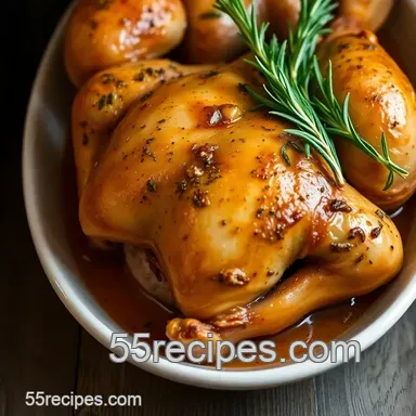 Herb-Roasted Cornish Game Hens with Garlic & Lemon presentation