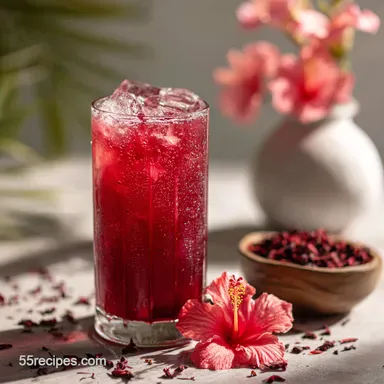 Hibiscus Juice Recipe in 20 Minutes Recipe Card