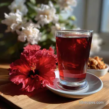 Hibiscus Tea Recipe: Tart & Floral Refresher Recipe Card