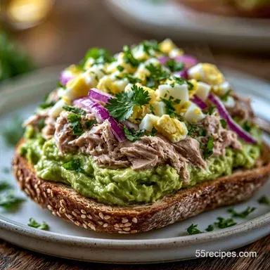 High Protein Tuna Avocado Salad: Creamy