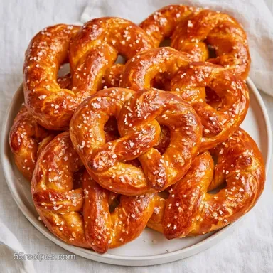 German Pretzels: Chewy and Golden Recipe Card