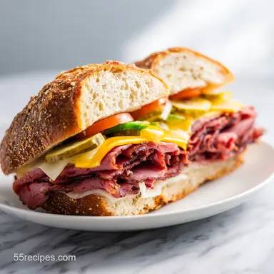 Pastrami Sandwich Recipe Hot in 15 Minutes Recipe Card
