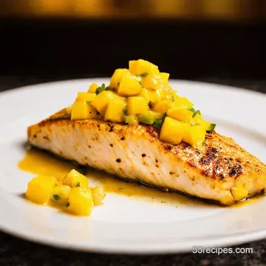 Grilled Mahi Mahi with Mango Salsa Taste of the Islands Recipe Card