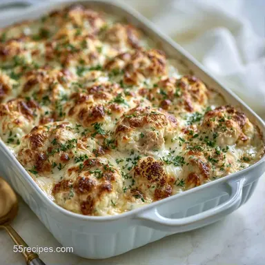 Tuna Casserole with Cauliflower Recipe Card