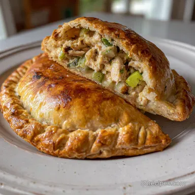 Leftover Chicken Breast Recipes: Creamy Leek Pasty for Easy Dinner Recipe Card