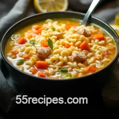 Hearty Lemon Orzo Chicken Soup: A Comforting Winter Delight Recipe Card