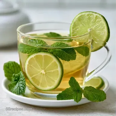 Lime Juice Green Tea Drink in 15 Minutes Recipe Card