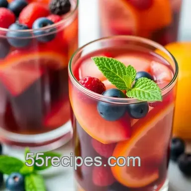 Energizing Berry Citrus Boost Tea presentation