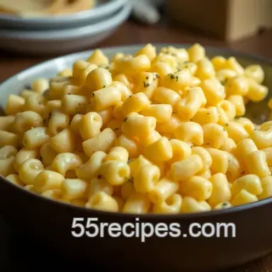 Mac & Treble Cheese: A Symphony of Cheddar Gruyère & Gouda presentation