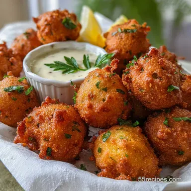 Making Hush Puppies in 40 Minutes Recipe Card