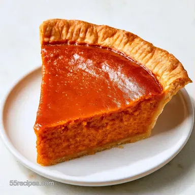 Maple Pumpkin Pie for 8 Slices Recipe Card
