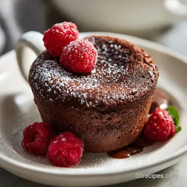 Microwave Chocolate Cake in a Cup Recipe: 3 Minutes Recipe Card