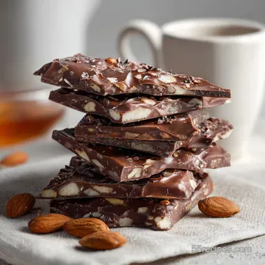 Milk Chocolate Almond Bark Recipe in 20 Minutes Recipe Card