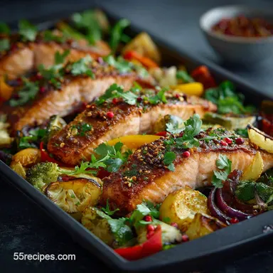 Spiced Salmon Traybake Recipe: Moroccan Sheet Pan Perfection