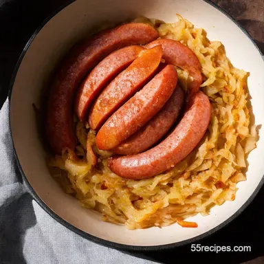 OnePan Kielbasa and Sauerkraut with Apples Easy Comfort
