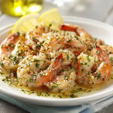 Oven Shrimp Scampi Recipe for 4 Servings Recipe Card