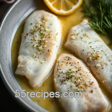 Delicious Dover Sole Recipe: Pan-Seared with Lemon Butter Sauce Recipe Card