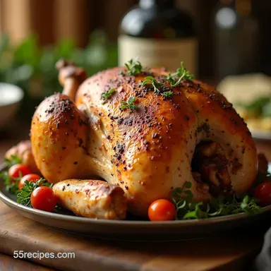 The Sunday Roast King Simply Perfect Oven Roasted Turkey Recipe Recipe Card